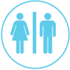 Male female bathroom sign